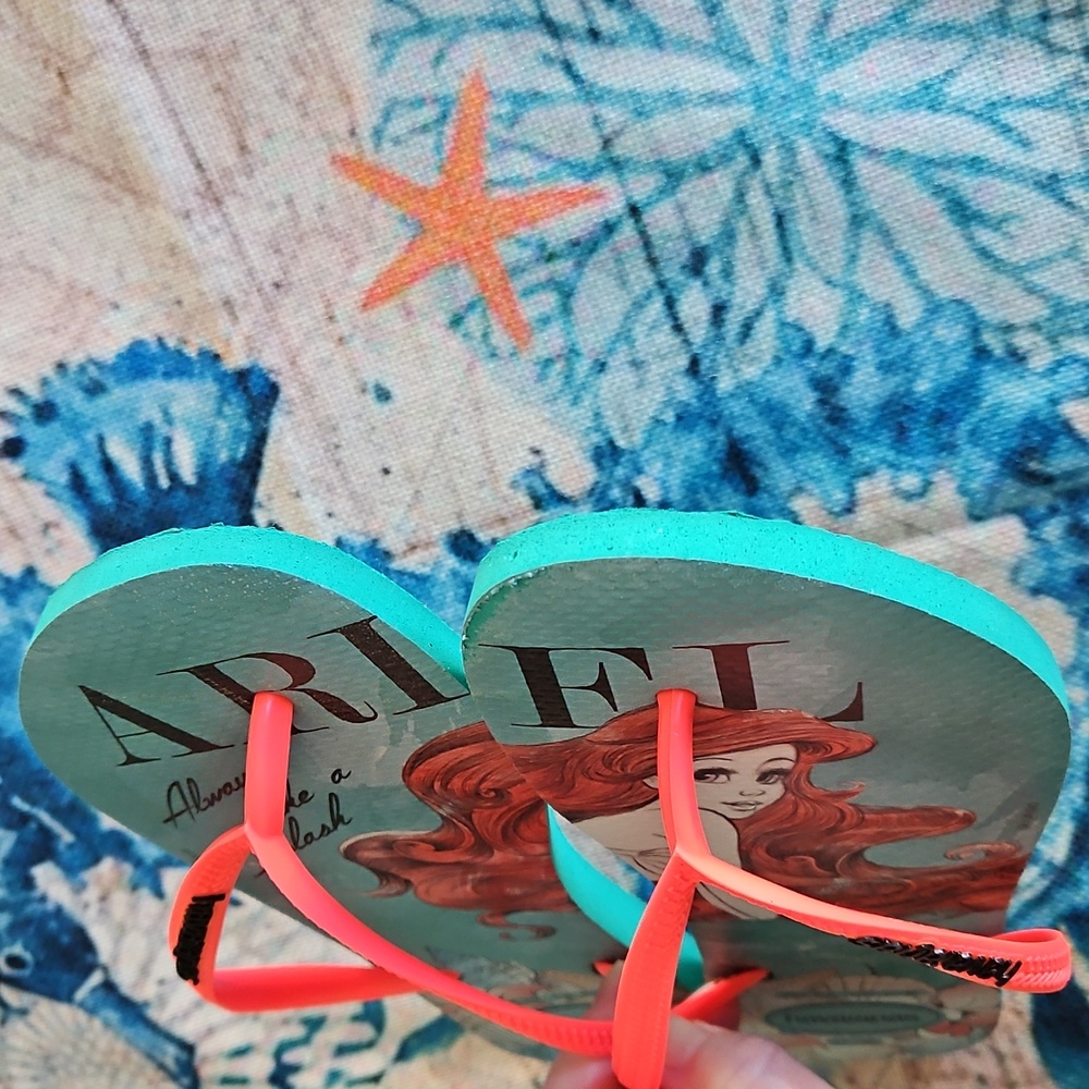 Havaianas Disney Ariel Flip Flops Size 7/8 - Picture 12 of 16